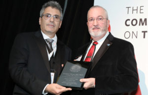 At the ACS Committee on Trauma (COT) dinner Monday, Richard J. Fantus, MD, FACS, was presented with a Special Recognition Award for his distinguished service to the ACS COT. Dr. Fantus authored 200 consecutive monthly installments of his Bulletin column, “NTDB data points,” from 2003 to 2019. Dr. Fantus is pictured with Avery B. Nathens, MD, PhD, FACS, Medical Director, ACS Trauma Quality Improvement Program.