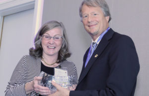 Dr. McGrath presented the Distinguished Philanthropist Award to Christopher C. Payne, MD, FACS, Monday at the ACS Foundation Donor Recognition Luncheon.